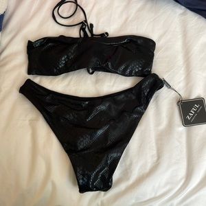 ZAFUL bandeau snakeskin bikini